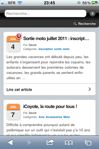 Version mobile du site Jazt.com