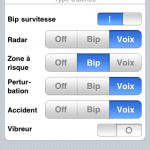 zone à risque d'iCoyote : réglage