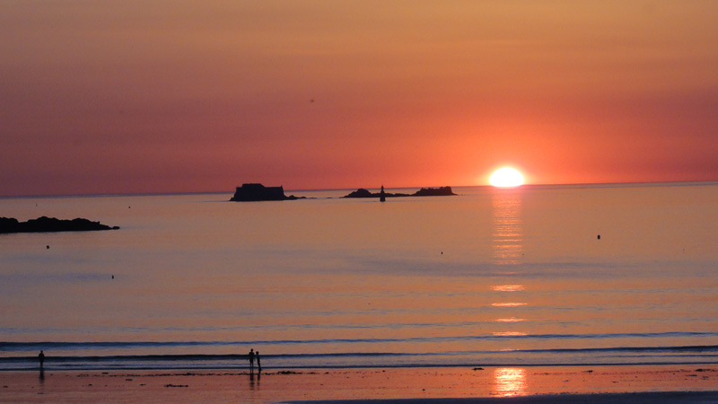 Couché de soleil à Saint-Malo