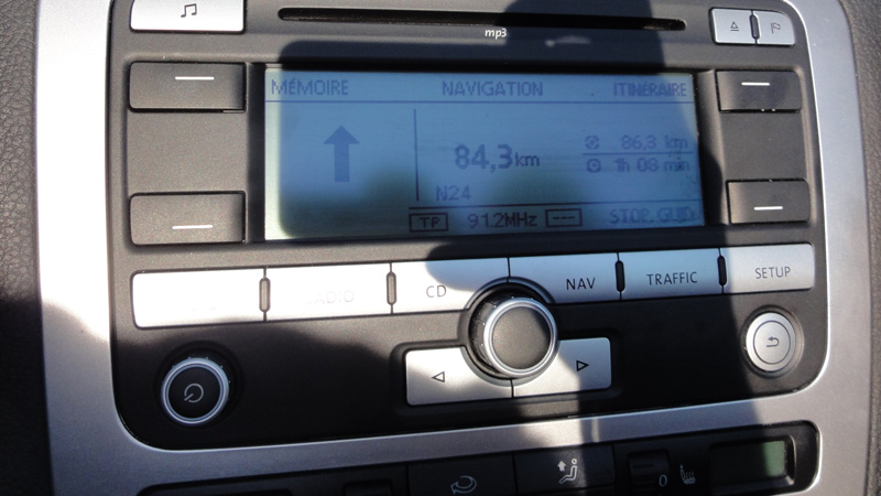 GPS sur l'auto radio, très pratique !