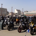 Rassemblement de motards à Rennes