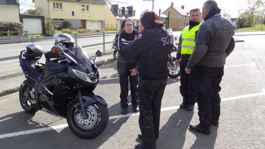 Départ moto de Melesse, Bretagne