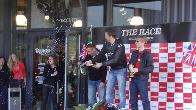 Les 3 gagnants de The Race Rennes Ducati Triumph