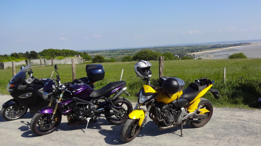 Les 3 motos de cette sortie moto à la journée