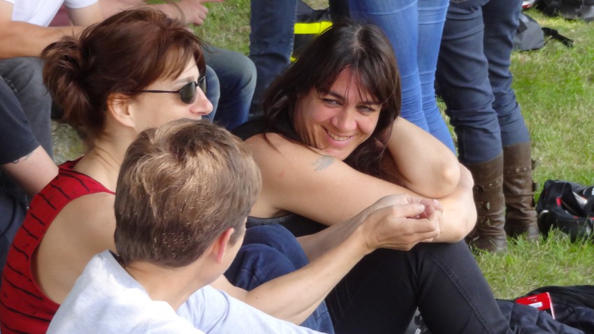 trio féminine motarde rennaise