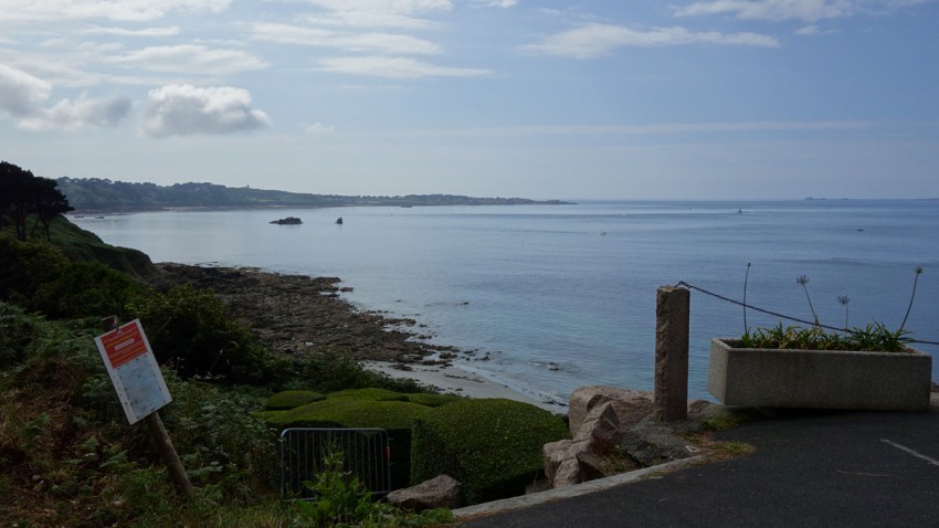 Vue sur Perros Guirec d'un biker Rennais