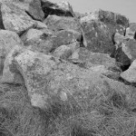 les rochers à Santec à la plage du Dossen