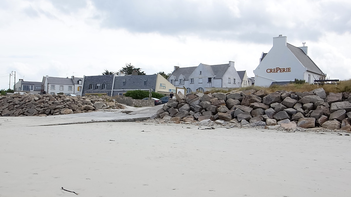 accès depuis la plage du Dossen (Santec - dep 29)