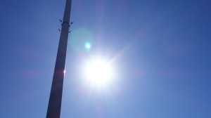 grand ciel bleu sur Rennes