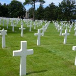 un nombre de tombe au cimetière des Américains en Normandie