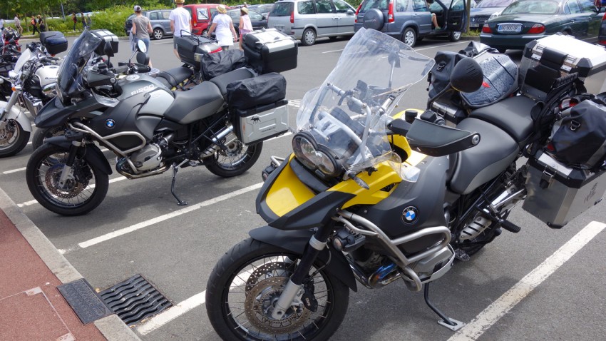moto BMW en tour de Normandie
