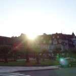 Ambiance à Deauville au couché de soleil