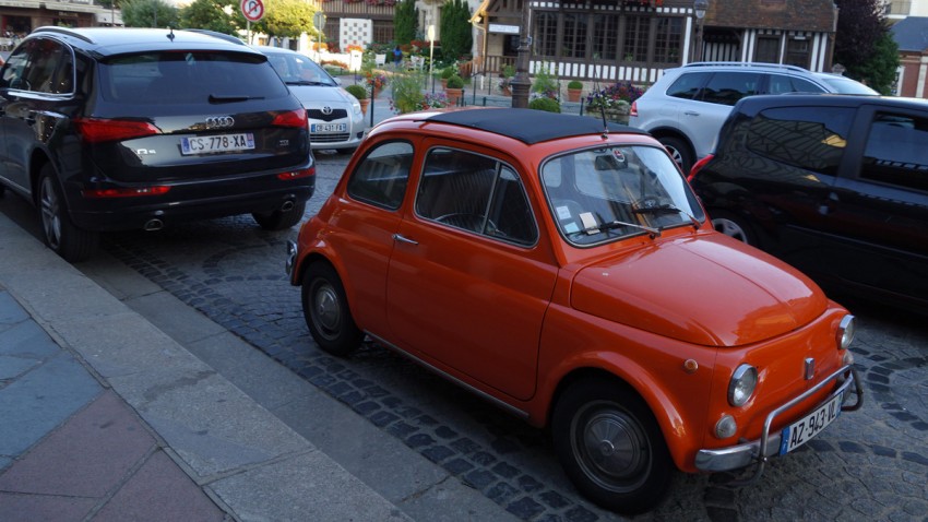 Fiat 500 à Deauville (Normandie)