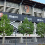 Stade Rennais : motard sur le parking