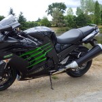 Kawasaki ZZR 1400 noire et verte