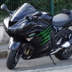 ZZR 1400 2013 noire et verte (Kawasaki Paris)