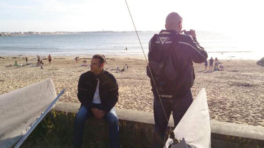 Jean-Claude et David Jazt à la plage du Pont de Saint-Malo