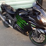 Kawasaki ZZR 2013 black and Green Monster