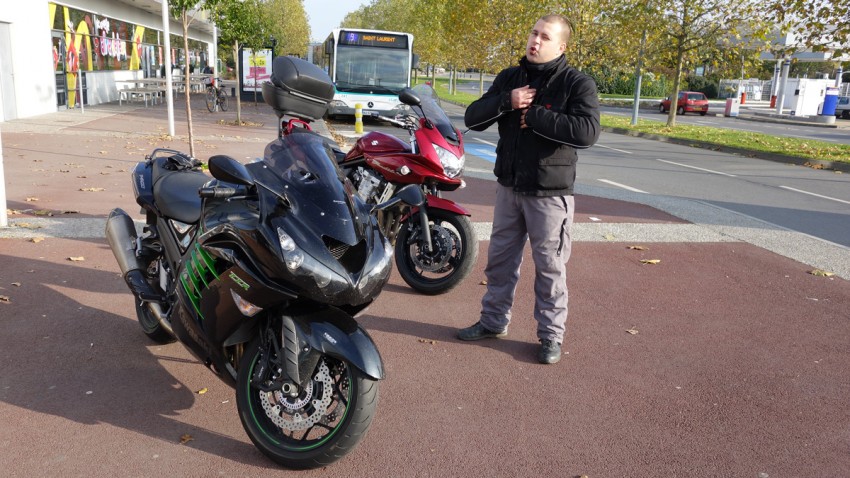 départ balade moto à Cleuney (Rennes)