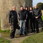 Motards Rennais au menhir de Champ-Dolent