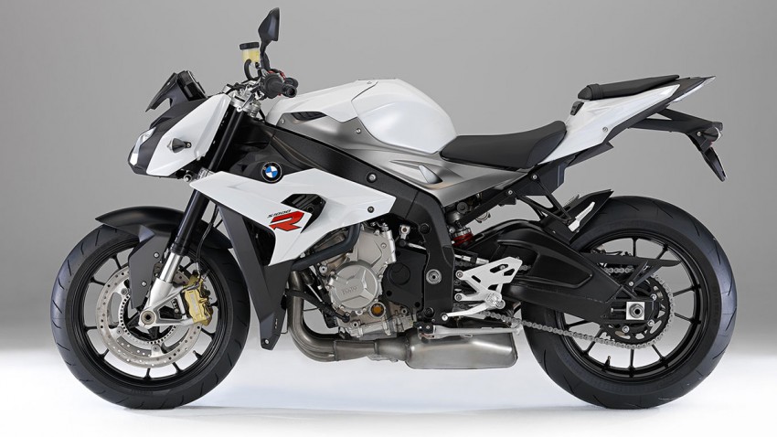moto BMW S 1000 R 2014 blanche