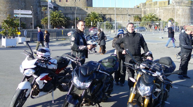 Motard Rennais à Saint-Malo à la Saint Twin