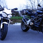 moto de Jean-Claude et de David : motards Rennais