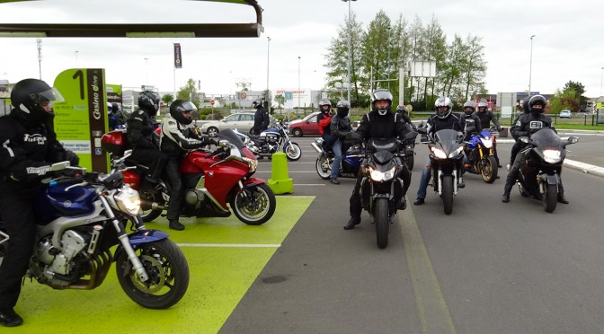 Groupe d'Arnaud : moto en direction de Saint-Malo