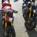 Les deux moto Ducati de David Jazt