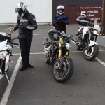 arrivée sur Rennes à moto