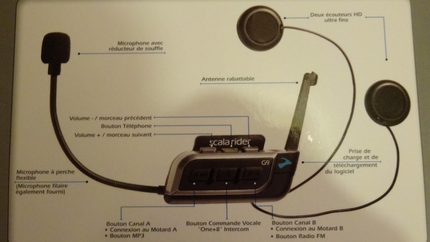 scala rider G9 : idéal pour discuter à moto de manière totalement légale
