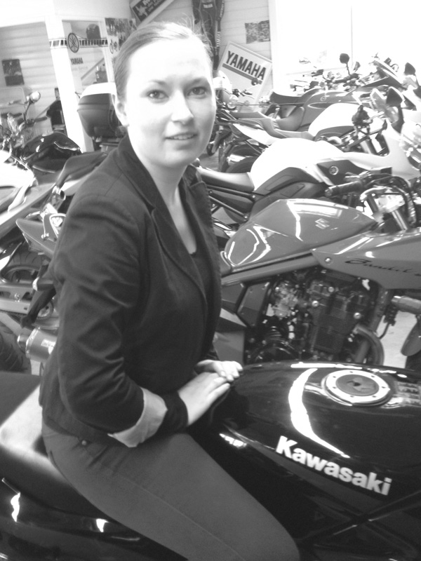 Laura, motarde Rennaise en Kawasaki