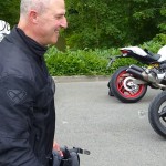 Didier, heureux sur sa Ducati