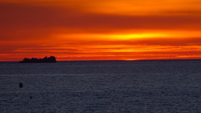 couché de soleil sur Saint-Malo en juillet 2014