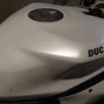 réservoir ducati 899 blanche nacrée 2014