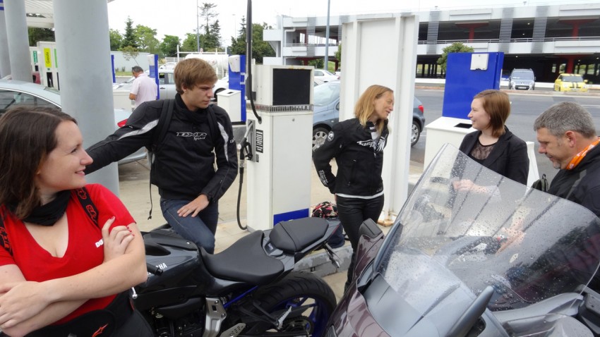 motard rennais au départ d'une balade moto