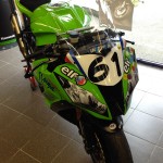 Fabrice Miguet roule en Kawasaki