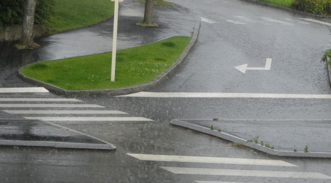 faire de la moto sous la pluie