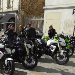 motard Rennais en centre ville à la Visitation