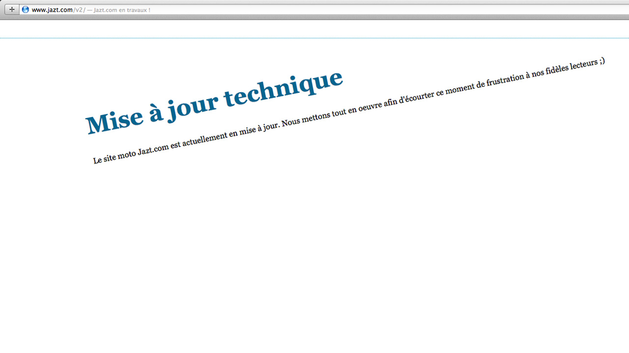 Jazt.com en travaux en août 2014