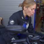 Agnès découvre le Ducati Diavel