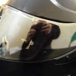 profile de casque GT Air sur le Shoei avec visière iridium