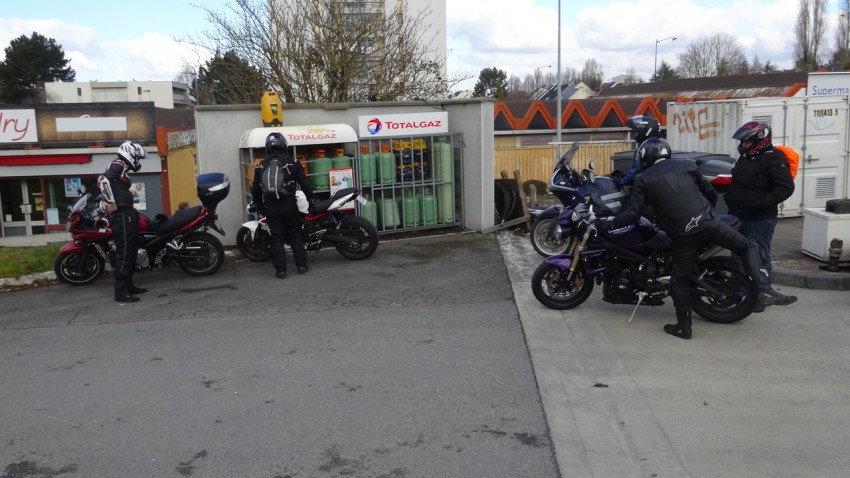 départ balade moto de Rennes (Bretagne)