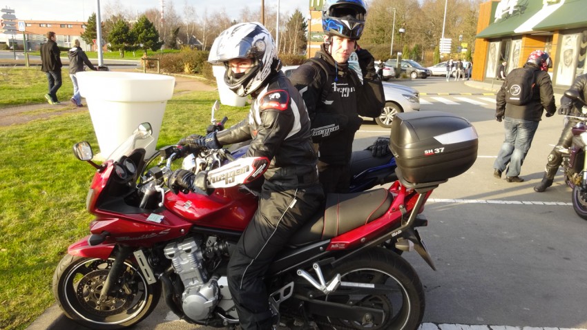 fin de balade moto à Rennes