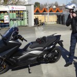 Laurent sur son Yamaha TMax Iron