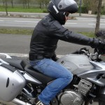 Eric sur sa moto, motard Rennais