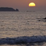 soleil se couche à Saint-Malo