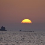 couché de soleil à intramuros de saint-malo