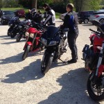 groupe de motard à Dol de Bretagne (Domaine des Ormes)