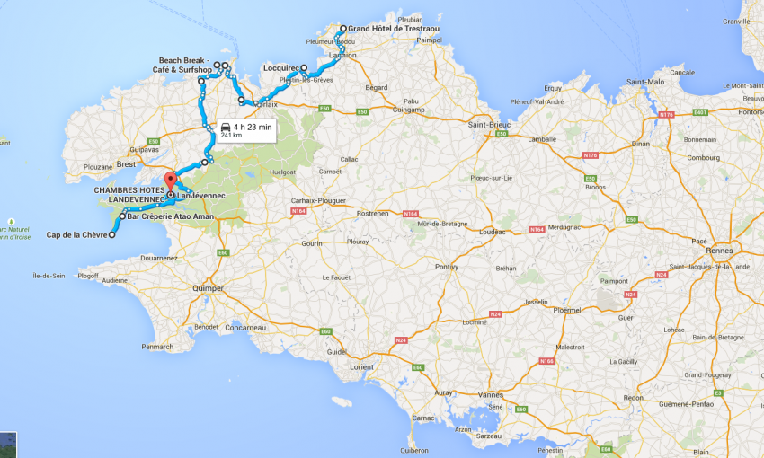 Roadbook balade moto en Bretagne